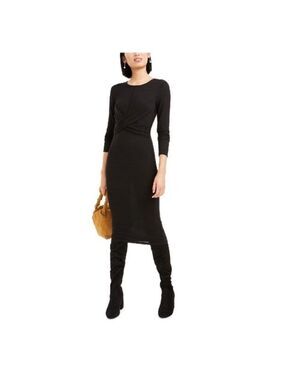 Bar III Twist-Front Dress